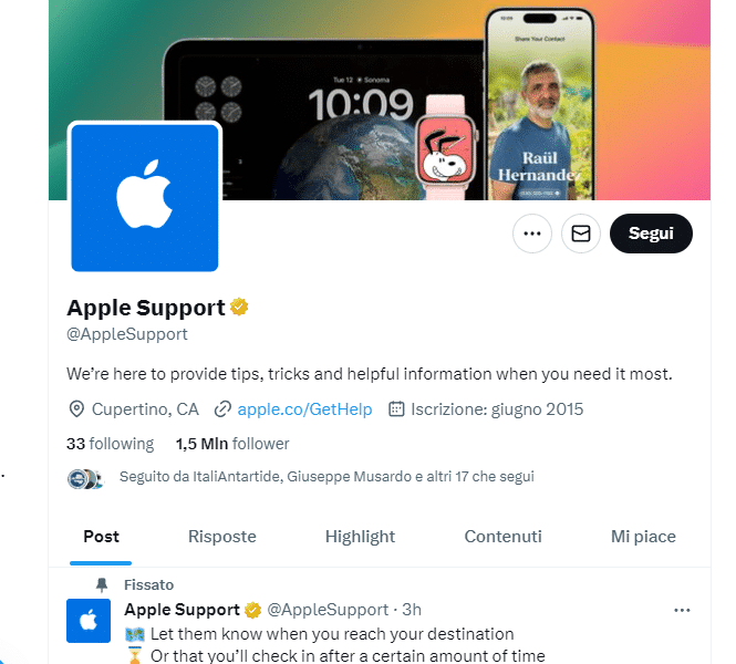 Apple support