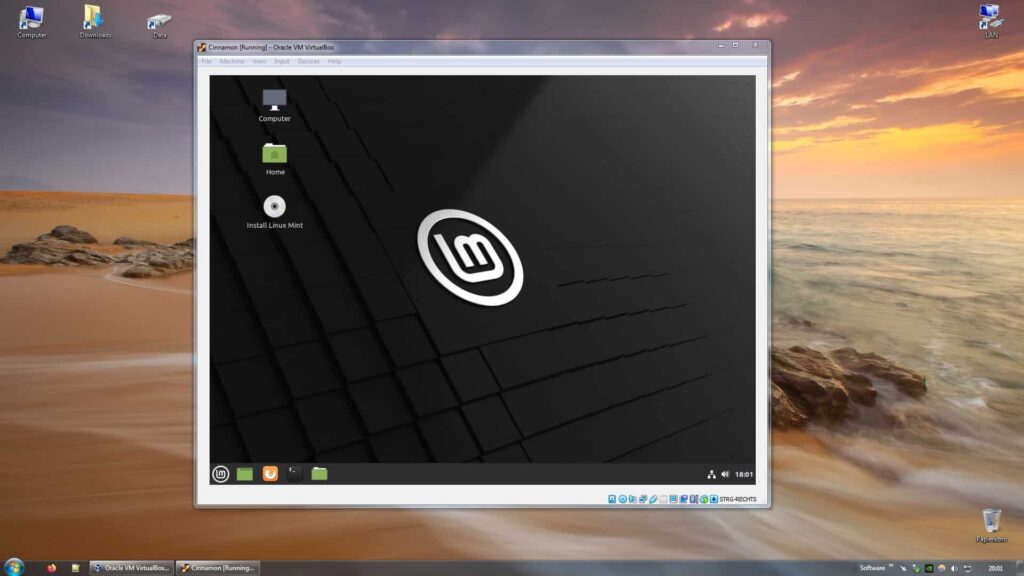 virtual box linux