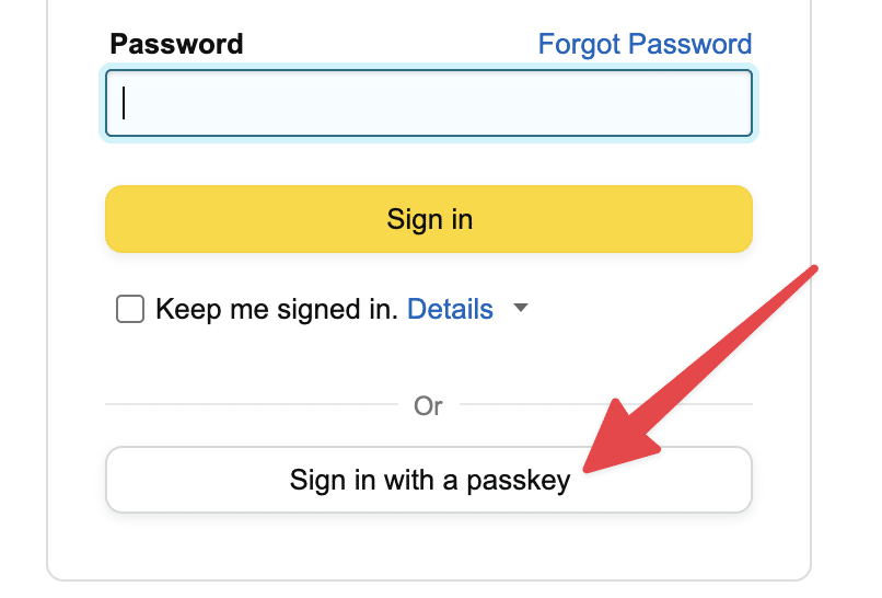 amazon passkey