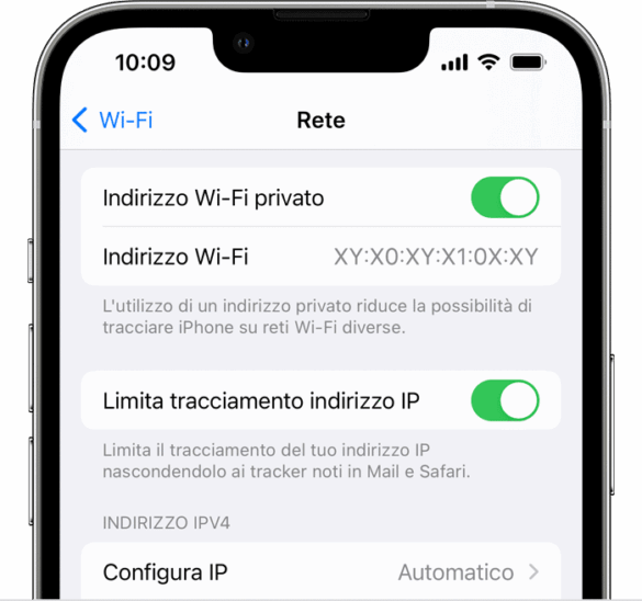 apple wi-fi privato