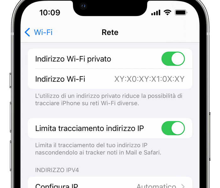 apple wi-fi privato