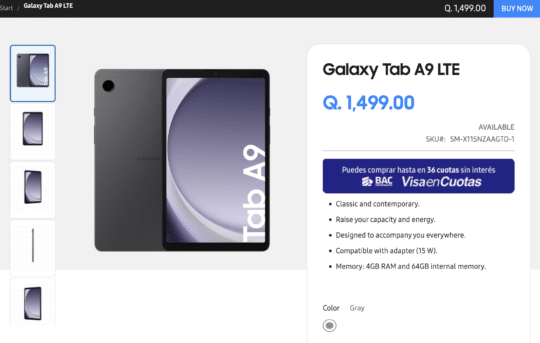 Samsung, il non annunciato Galaxy Tab A9 già in vendita online 6 image 57