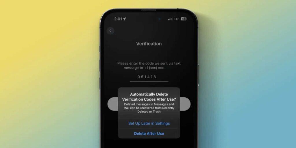 Come eliminare automaticamente i codici di verifica 2FA su iPhone con iOS 17 6 image 10 1