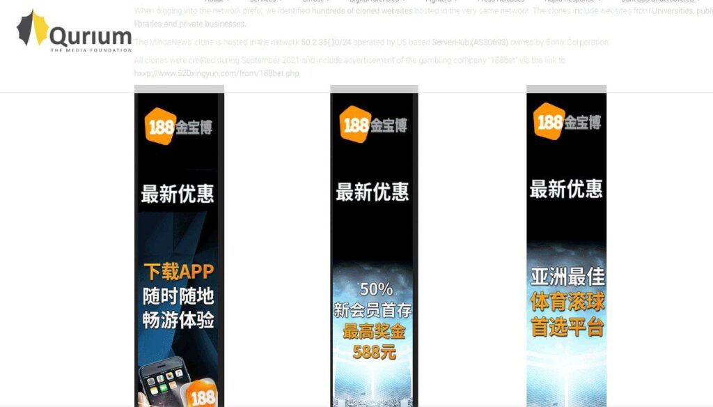 siti web clonati cina