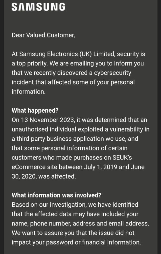 Samsung: violazione dati dei clienti nel Regno Unito 6 image 187