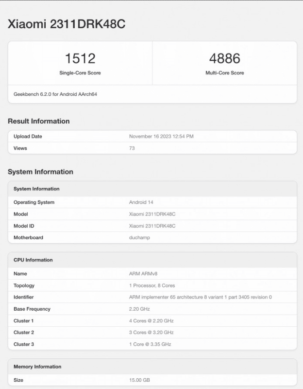Redmi K70 con Dimensity 8300: prestazioni su Geekbench 6 image 206