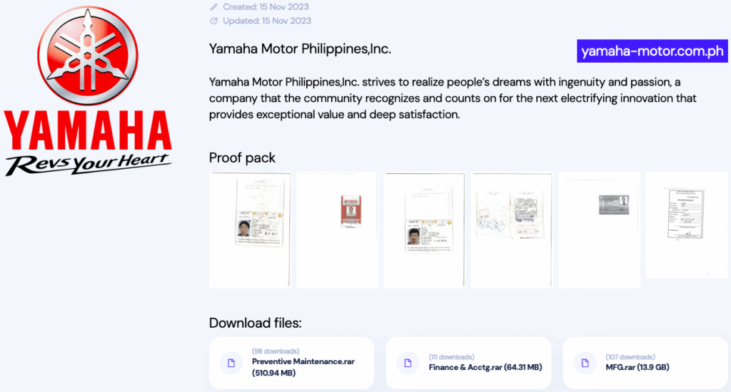 yamaha inc ransomware