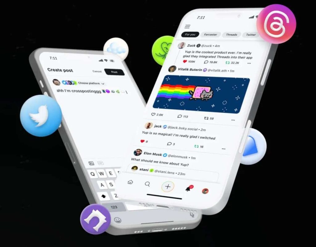 Yup app cross posting