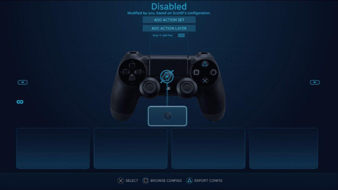 Steam controller PlayStation 4 e 5