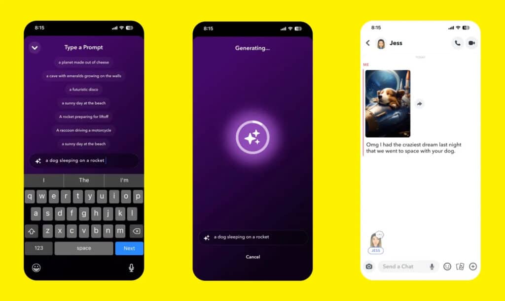 Snapchat+ introduce la creazione e l'invio di Immagini AI 6 image 118 3