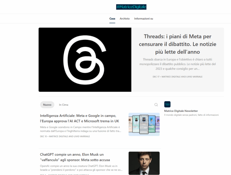 Substack Matrice Digitale