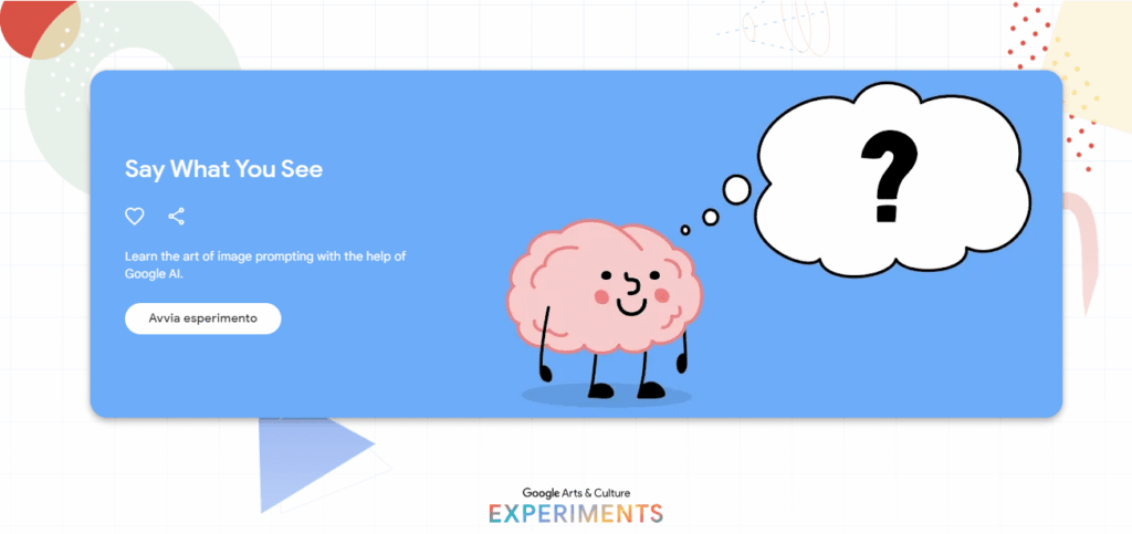 "Say What You See": Il Gioco di Google Arts & Culture per Imparare l'Arte dei Prompt delle Immagini 2 Say What You See