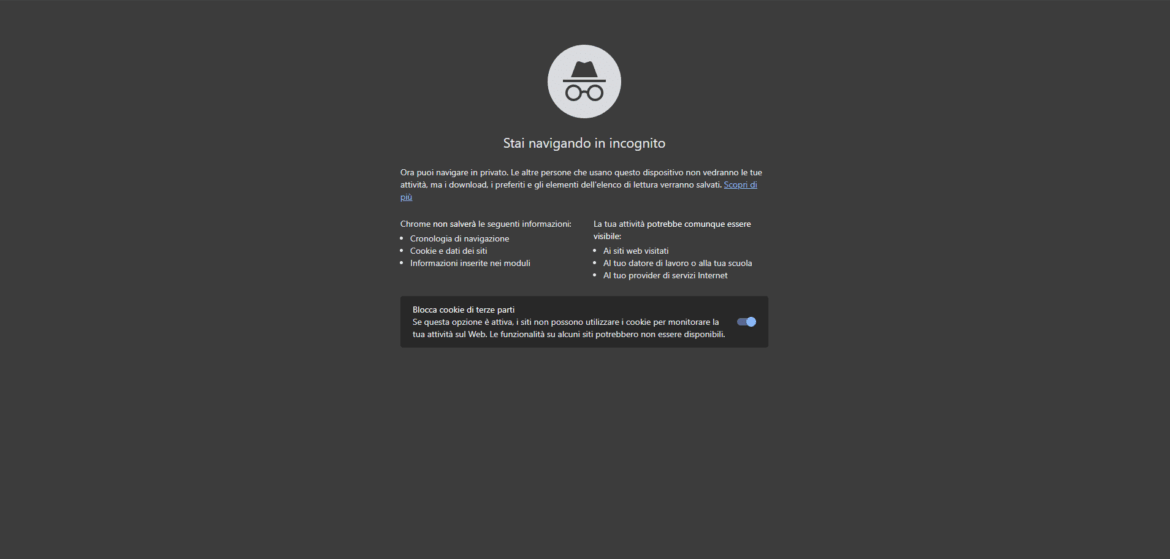 Google Chrome incognito