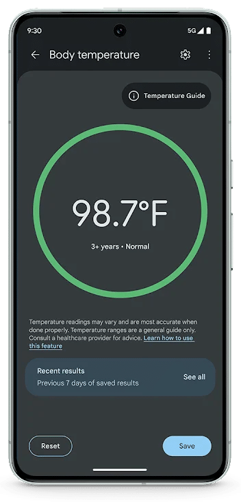 Ecco come Google misura la temperatura corporea sul Pixel 8 Pro 6 image 206