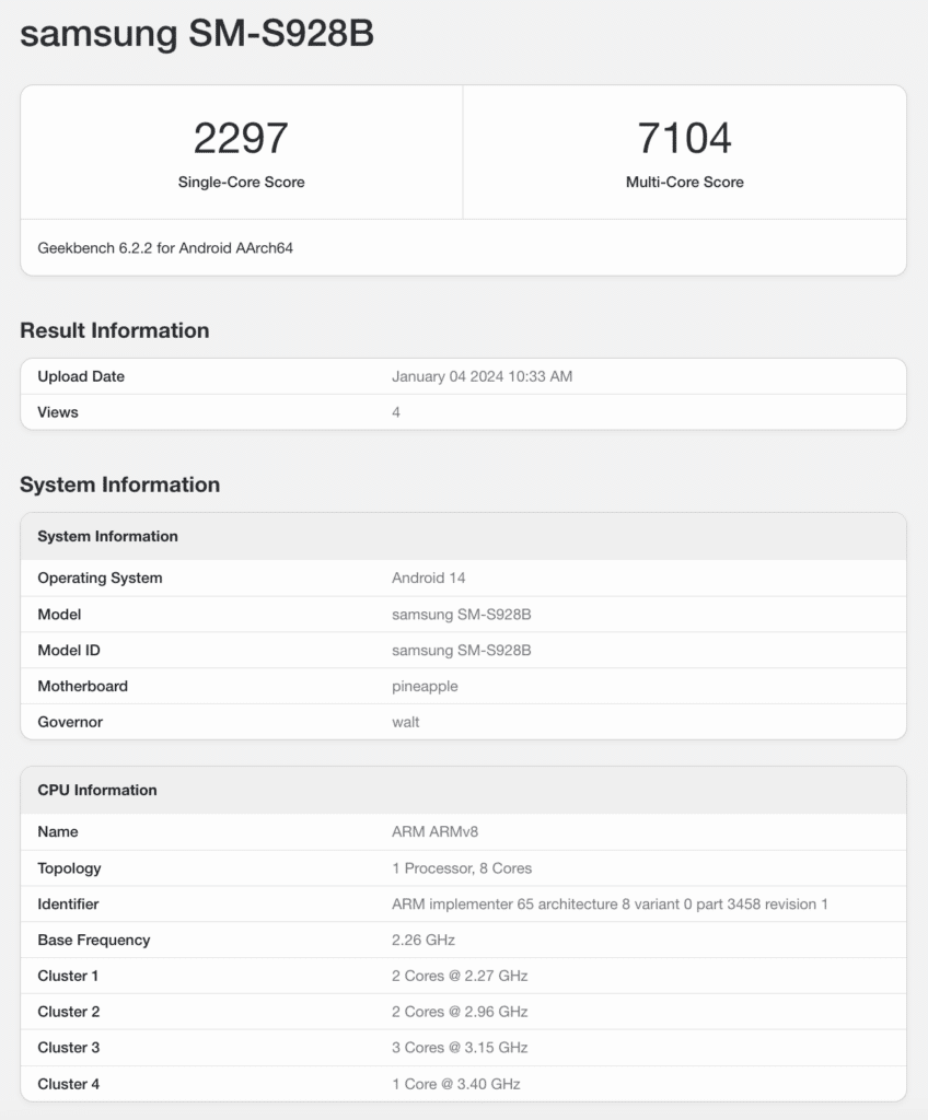 Galaxy S24: Geekbench Exynos e Snapdragon 7 image 28