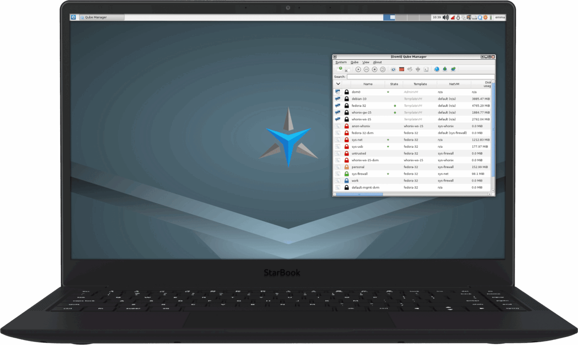 Qubes OS laptop linux