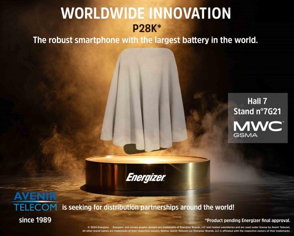 Con Energizer Hard Case P28K puoi parlare 5 giorni di fila 6 Energizer P28K MWC