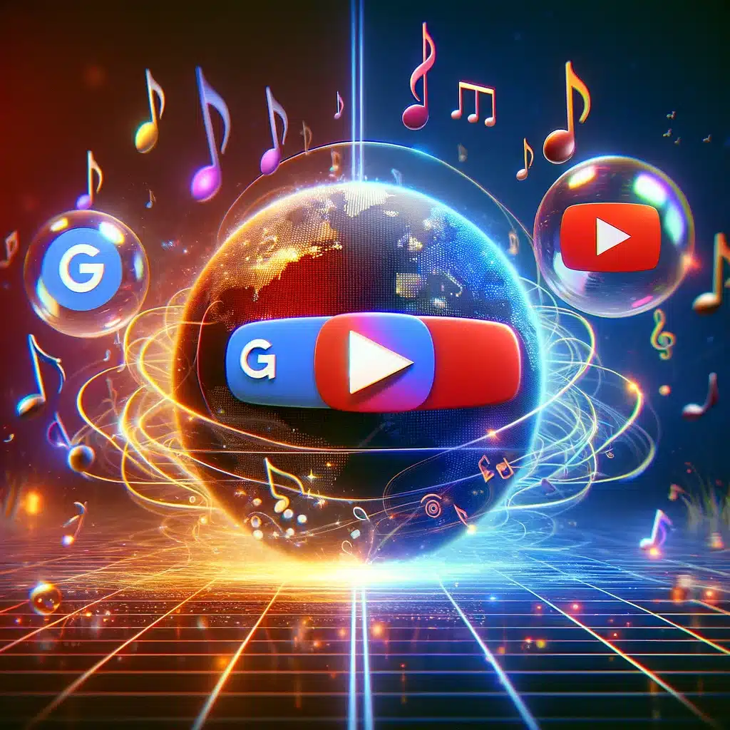 Gmail compie 20 anni, ma chiude di Google Podcasts 8 DALL·E 2024 03 29 17.17.54 Visualizza il trasferimento di Google Podcasts a YouTube Music evidenziando la transizione e la sinergia tra le due piattaforme. Limmagine dovrebbe