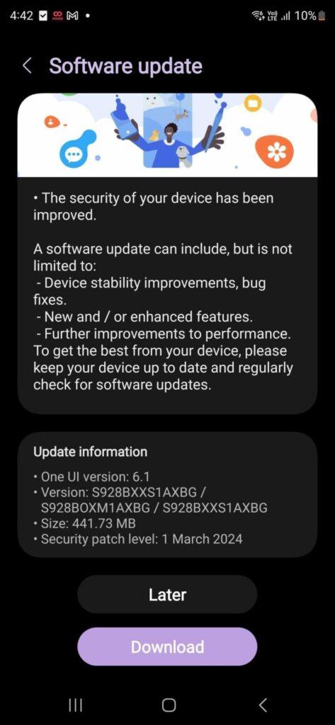 Galaxy S24 aggiornamento rilasciato e FE nei programmi 6 image 6