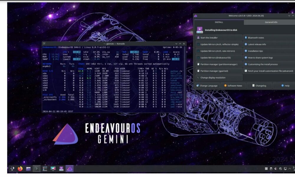 EndeavourOS Gemini