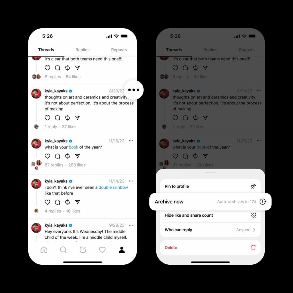 Threads: 150M di utenti, moderazione, post quotati e novità archiviazione 6 image 235