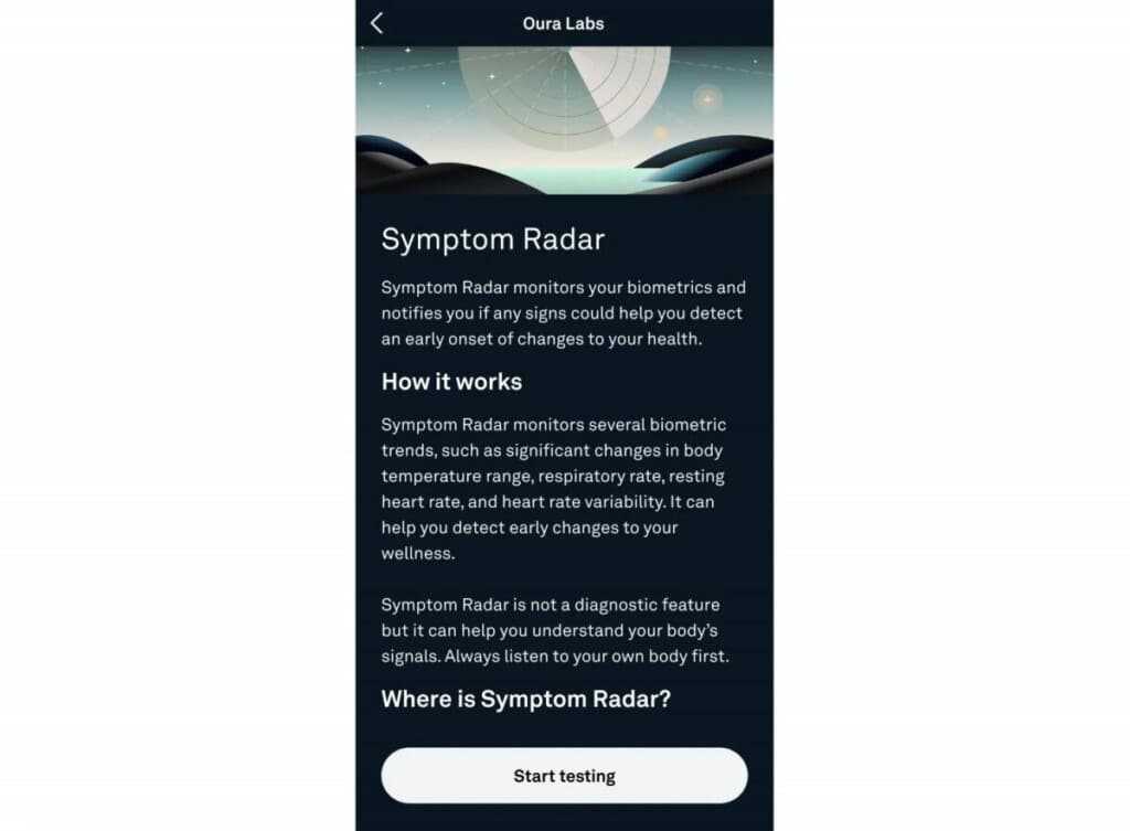 Oura si prepara alla concorrenza di Galaxy Ring con Symptom Radar 7 image 25 2