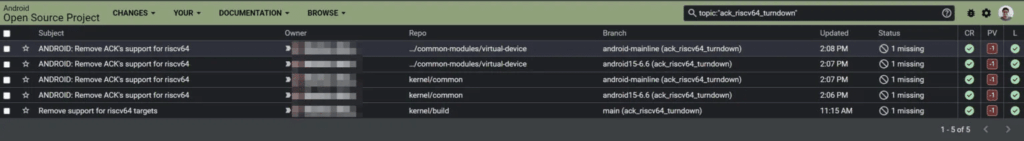 Android ritira il supporto RISC-V dal Kernel Comune 6 image 283