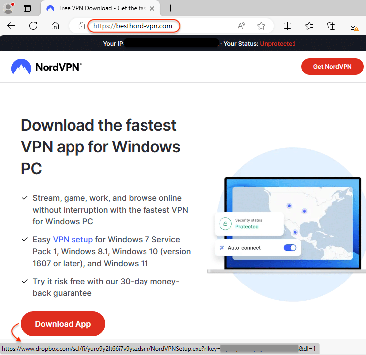 Pubblicità su Bing per NordVPN conduce a malware SecTopRAT 7 image 38