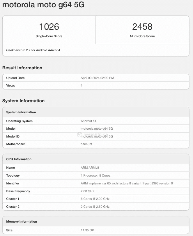 Moto G64 5G e Motorola Edge 50 Ultra su Geekbench prima del lancio 6 image 76