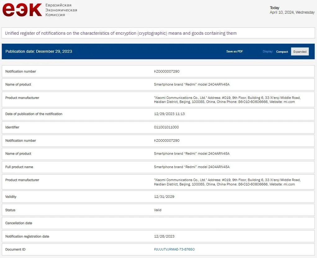 Redmi 13: imminente lancio con certificazioni IMDA e EEC 6 image 84