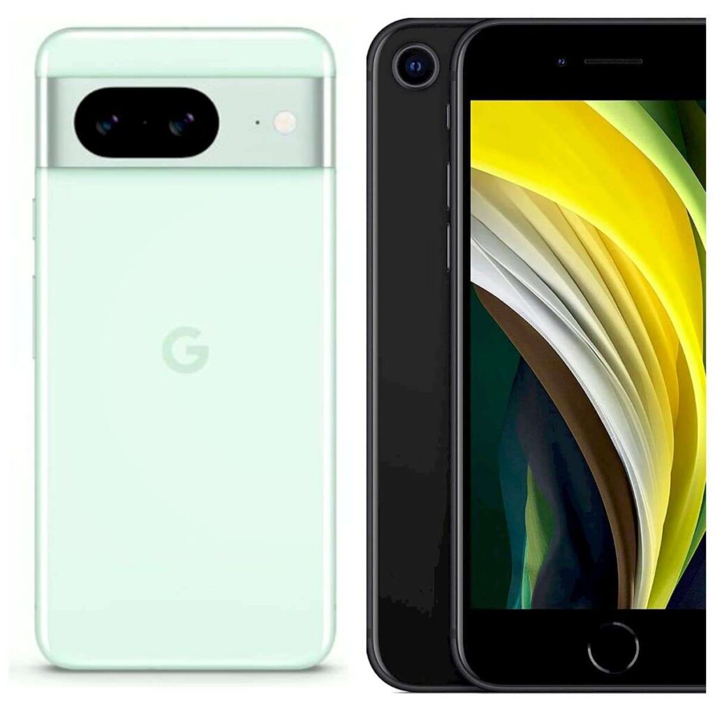 Google Pixel 8a vs iPhone SE 2022 quale scegliere