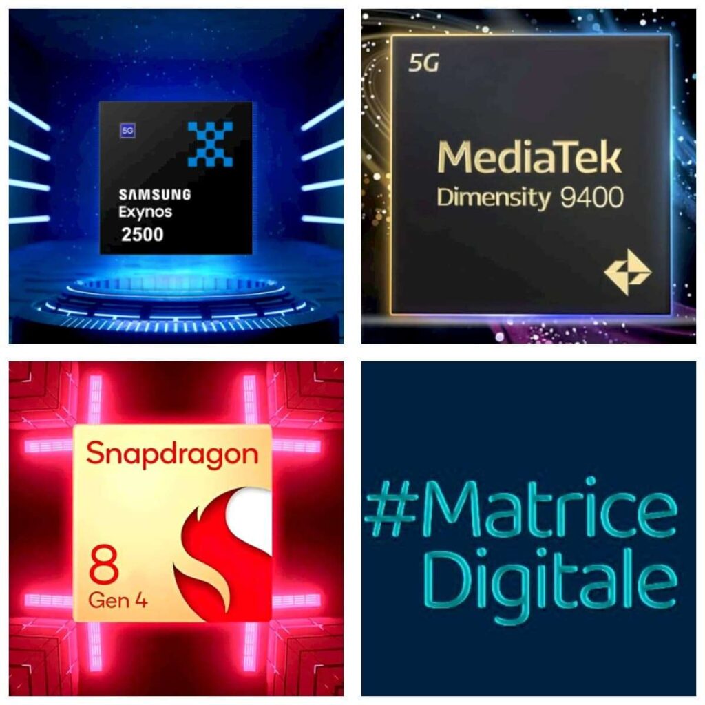 exynos 2500 dimensity 9400 snapdragon 8 gen 4 matrice digitale