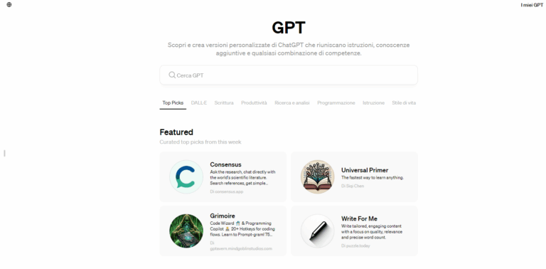 OpenAI rende gratuito il GPT Store per tutti gli utenti 1 OpenAI GPT Store