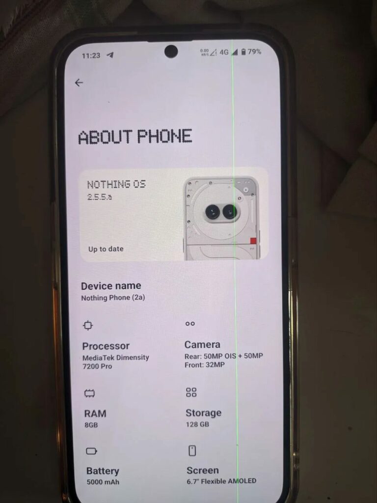 Nothing Phone (2a): linea verde sul Display 6 image 112 1