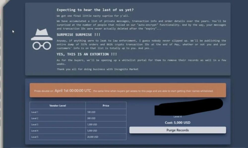Arrestato a New York il proprietario dell'Incognito Black Market