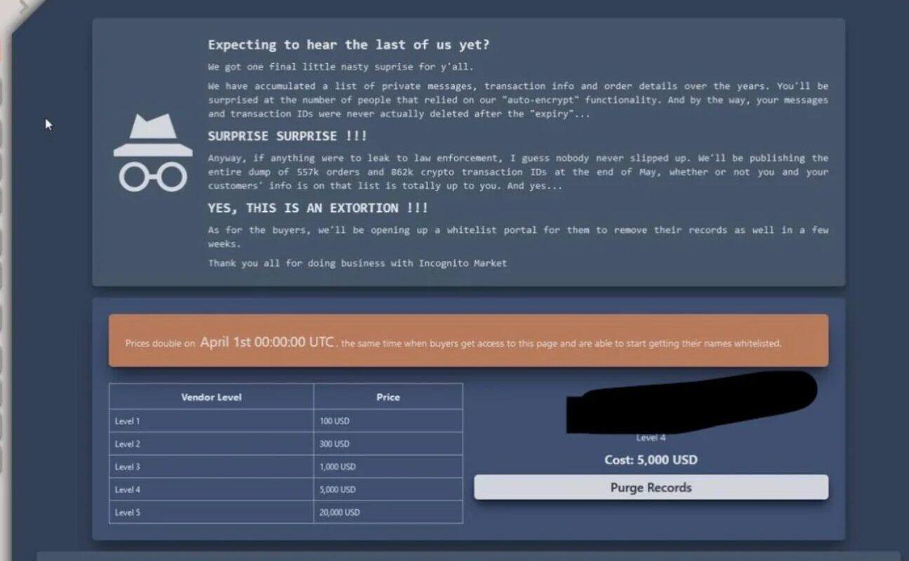 Arrestato a New York il proprietario dell'Incognito Black Market