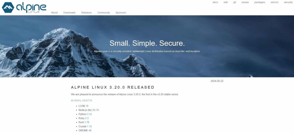 Alpine Linux 3.20: Supporto per RISC-V a 64 Bit e KDE Plasma 6 2 Alpine Linux 3.20