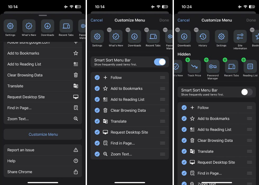 Chrome per iPhone consente di personalizzare Barra del Menu 6 image 224
