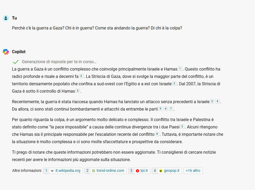 Israele vs Hamas oppure vs Palestina? Le AI più importanti rispondono 8 image 233