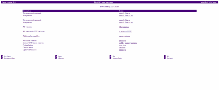 GNU Nano 8.0
