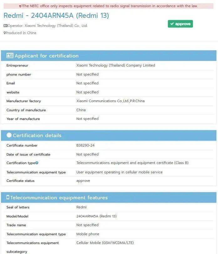 Redmi 13: imminente lancio e dettagli tecnici rivelati dalle nuove certificazioni 7 image 9 6