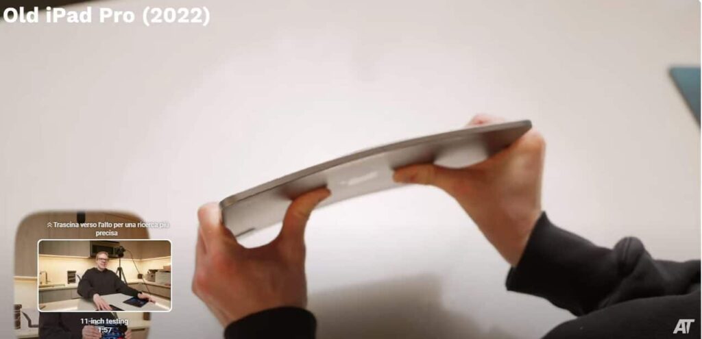 iPad Pro test di resistenza della flessione è superato 2 old ipad pro