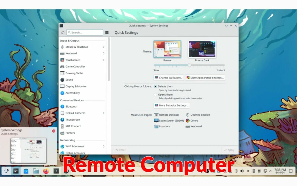Plasma 6.1: novità e miglioramenti per il Desktop KDE 6 accesso remoto kde