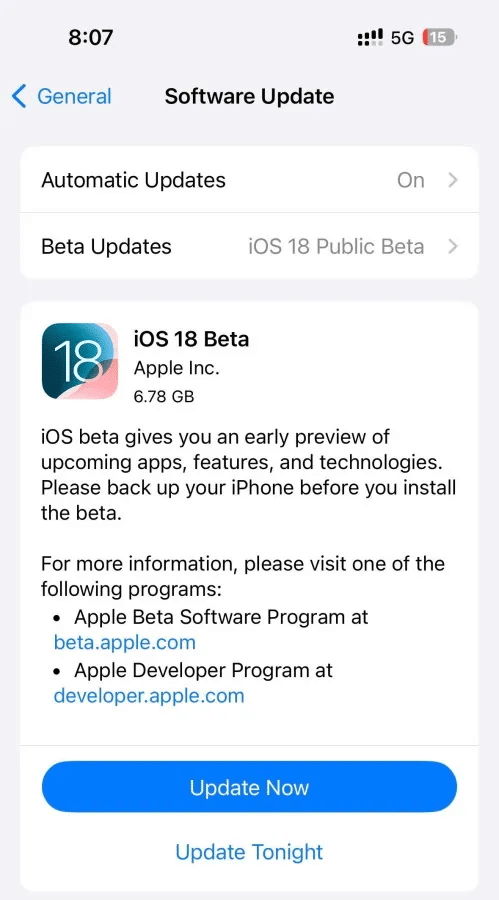 Apple rilascia la Beta Pubblica di iOS 18 7 image 144