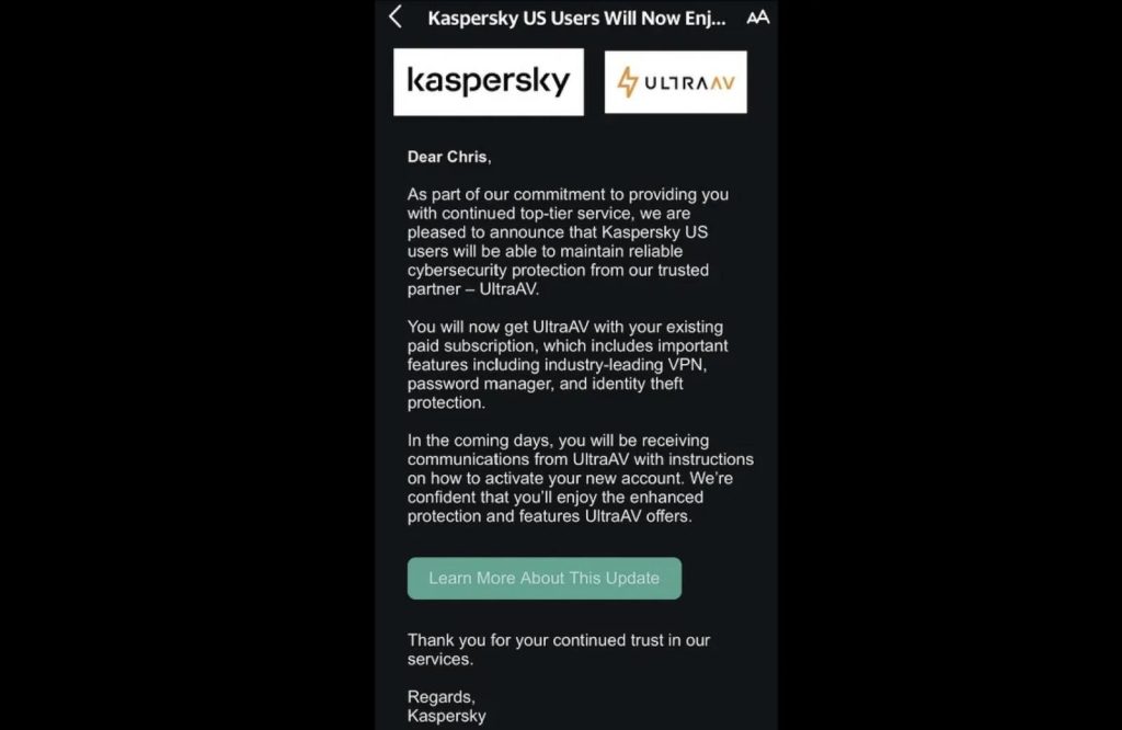 Kaspersky: addio agli usa con UltraAV 6 image 171 1