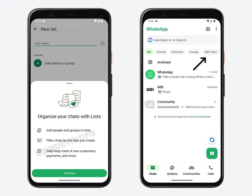 WhatsApp: filtri per liste e modalità Chat Vocale con Meta AI 6 image 19