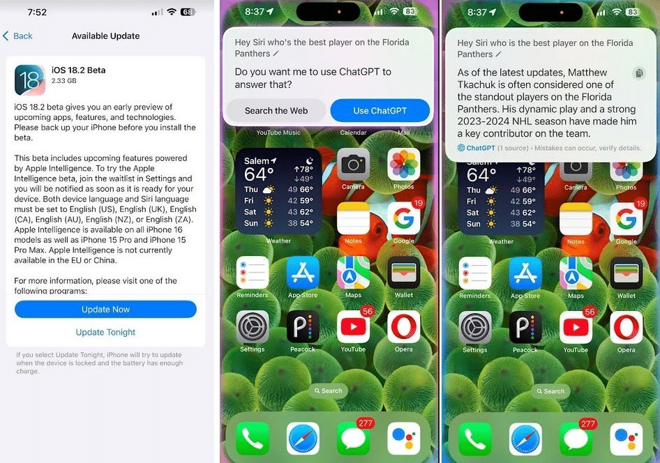 iOS 18.2 beta presenta il vero Apple Intelligence firmato ChatGPT 7 image 219