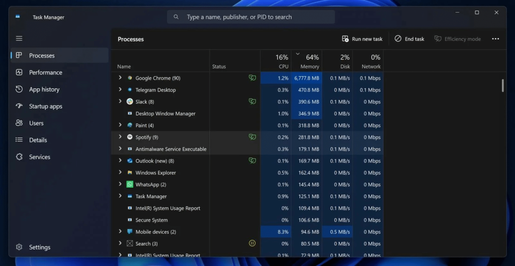 Windows 11 bug supporti installazione e funzioni del task manager 7 image 398