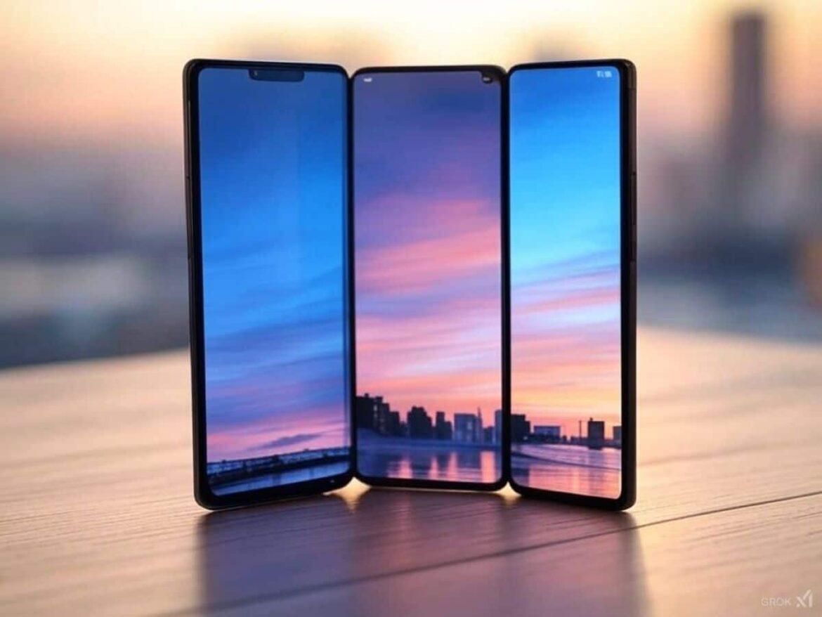 Galaxy tri-fold grok render