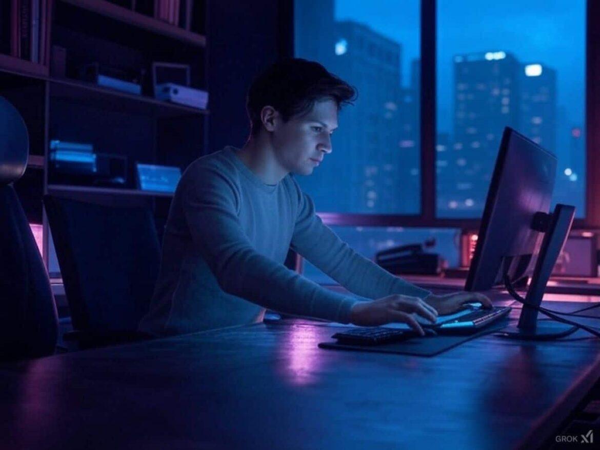 pavel durov che lavora al pc pavel durov che lavora al pc